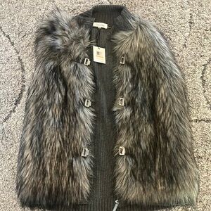 Calvin Klein Luxe Faux Fur Vest